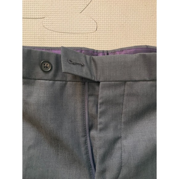 Mens 34R Ted Baker Jefferson Pants Slim Jim blue micro Hemmed to 30" - Picture 3 of 6